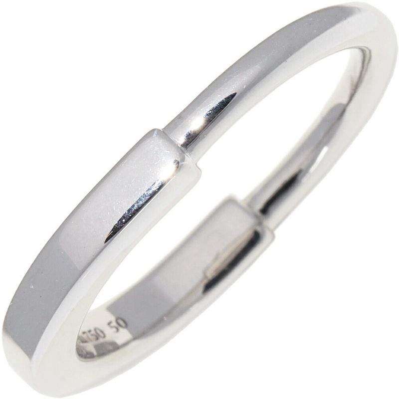 Tiffany  Co K18wg Lock Ring Size 13